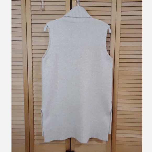 Ann Taylor Sleeveless Turtleneck Wool Blend Tunic Sweater L - Picture 4 of 6